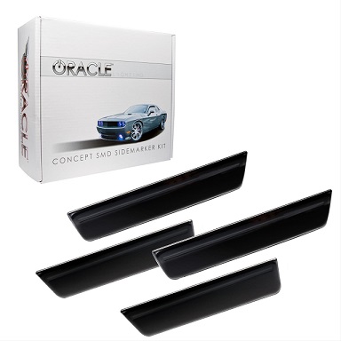 2008-14 Dodge Challenger Smoke LED Front & Rear Side Markers - Click Image to Close
